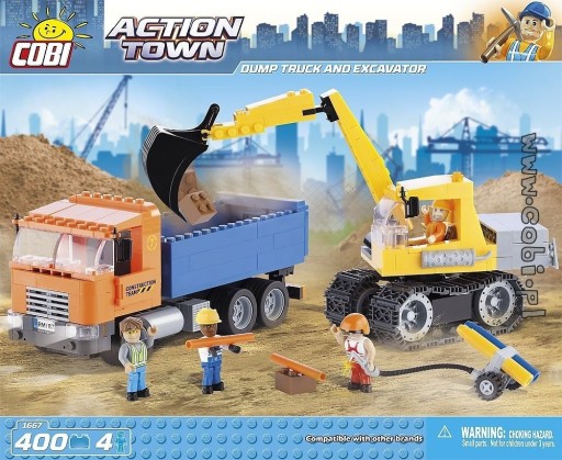 Zdjęcie oferty: COBI klocki ACTION TOWN koparka wywrotka 400