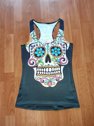 Zdjęcie oferty: XL. Top bluzka sportowa rock czaszka La Catrina 