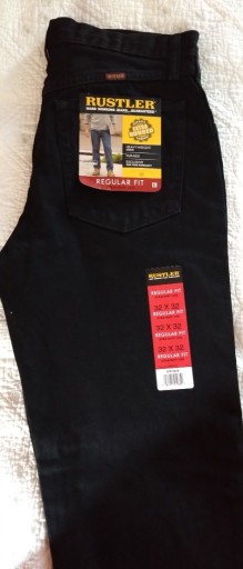 Zdjęcie oferty: Spodnie męskie RUSTLER czarne regular fit