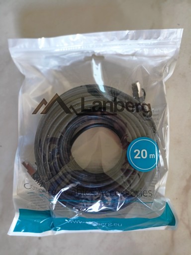 Zdjęcie oferty: Patchcord F/UTP 6 Lanberg RJ45 / RJ45 20 m czarny