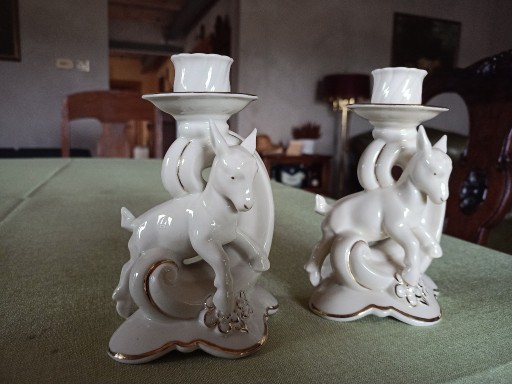 Zdjęcie oferty: Porcelanowe świeczniki z kozami - Bavaria