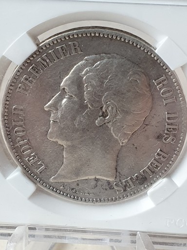 Zdjęcie oferty: 5 Franków Belgia  1850 r 