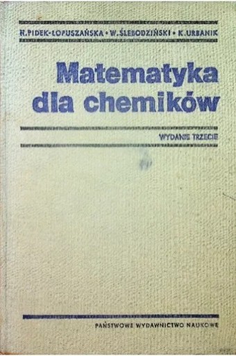 Zdjęcie oferty: Matematyka dla chemików