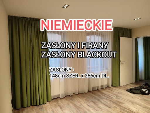 Zdjęcie oferty: Zasłony NIEMIECKIE BLACKOUT 148cm x 280cm Zielone