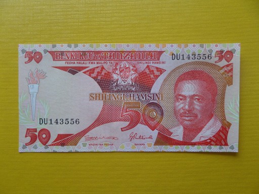 Zdjęcie oferty: TANZANIA 50 Shillings 1992 Pick 19 UNC