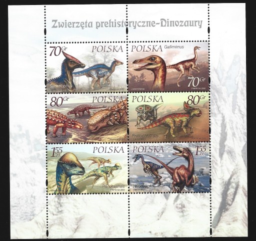 Zdjęcie oferty: Fi 169** Blok Prehistoryczne Dinozaury 3665-70