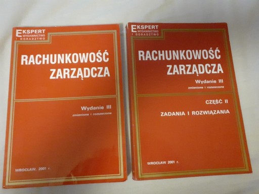 Zdjęcie oferty: Rachunkowość zarządcza 2001