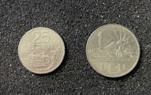 Zdjęcie oferty: Rumunia 25 Bani 1960 + 1 LEU z 1963
