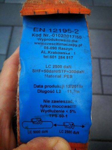 Zdjęcie oferty: Modeco expert MN-02-510 Pasy transportowe 10m 50mm