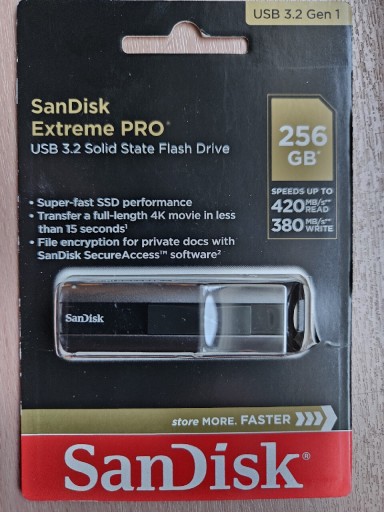 Zdjęcie oferty: PendriveSandisk extreme pro 256GB 