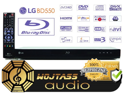 Zdjęcie oferty: Blu-Ray LG BD550 USB mkv MP3 avi DVD CD