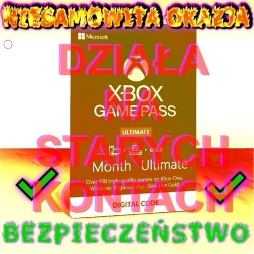 Zdjęcie oferty: *WYPRZEDAŻ* 1 MIESIĄC XBOX GAME PASS ULTIMATE PL