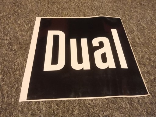 Zdjęcie oferty: mega  duża naklejka dual logo gramofonu  