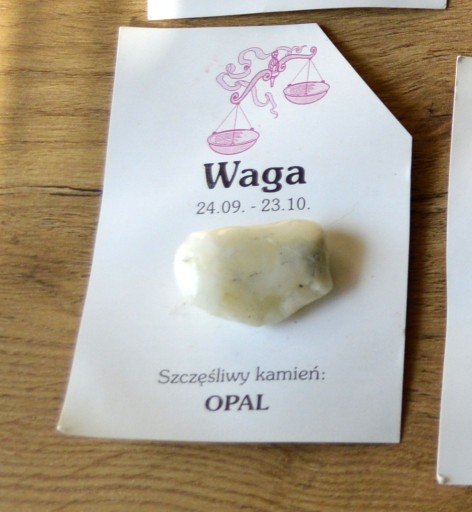 Zdjęcie oferty: Szczęśliwe kamienie -Znak zodiaku -Waga - Opal