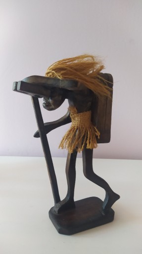 Zdjęcie oferty: Figura rzeźba drewniania wojownik Afryka
