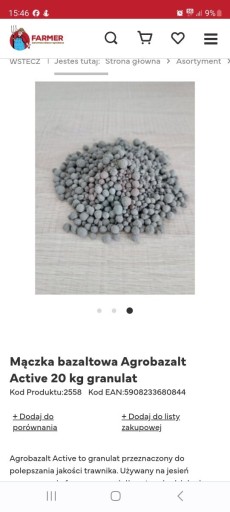 Zdjęcie oferty: Nawóz, mączka bazaltowa, 20kg, okazja, agrobazalt