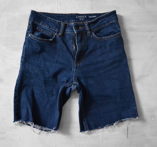 Zdjęcie oferty: jeansowe szorty z wysokim stanem S bermudy Lindex