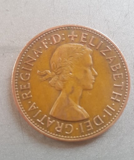 Zdjęcie oferty: ONE PENNY 1962 ELIZABETH II - moneta