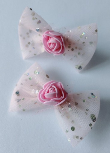 Zdjęcie oferty: Kokardki do włosów tiulowe z tiulu spinka gumka I Komunia ślub wesele