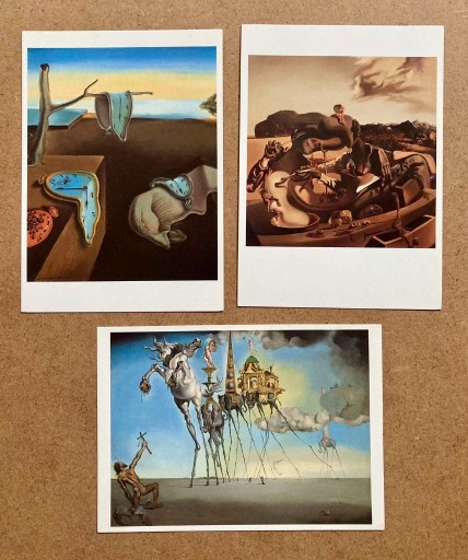 Zdjęcie oferty: Pocztówki z obrazami Salvador Dali - 3 sztuki