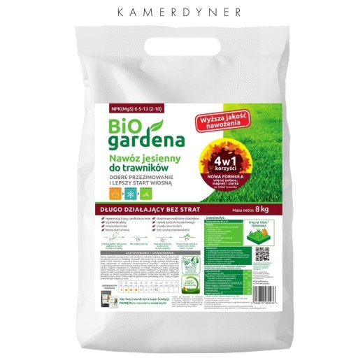 Zdjęcie oferty: Nawóz BiOgardena jesienny do trawników 8 kg