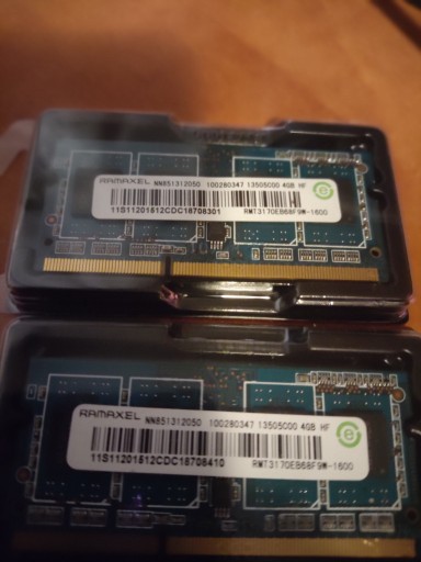 Zdjęcie oferty: Pamięć RAM Laptop DDR3L 8 GB (2x4GB) Ramaxel 1600