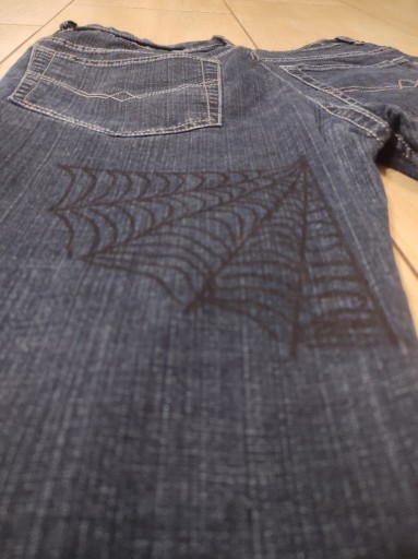 Zdjęcie oferty: custom gothic streetwear jeansy straight fit alter