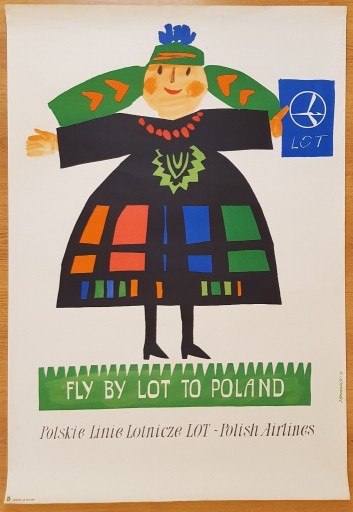 Zdjęcie oferty: Polskie Linie Lotnicze LOT Bruchnalski 1962 plakat