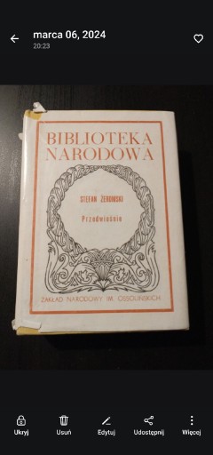 Zdjęcie oferty: Biblioteka narodowa przedwiośnie -Stefan Żeromski 