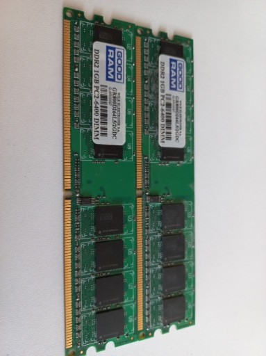 Zdjęcie oferty: Pamięć RAM 2x 1GB DDR2 PC2-6400 GOODRAM