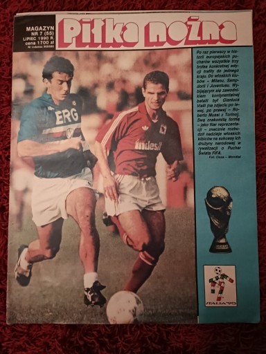 Zdjęcie oferty: Magazyn "Piłka nożna" lipiec 1990 - Lech, AC Milan