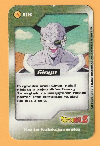 Zdjęcie oferty: KARTA DRAGON BALL Z - CHIO - GINYU