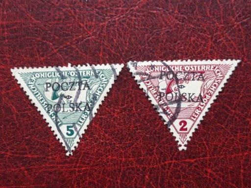 Zdjęcie oferty: 2 znaczki 1918 r , 2 oraz 5 halerzy