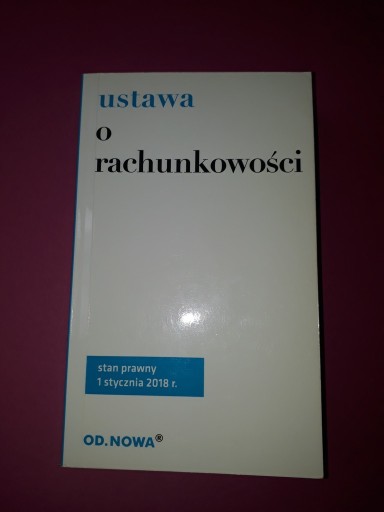 Zdjęcie oferty: Ustawa o rachunkowości