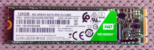 Zdjęcie oferty: Dysk SSD Western Digital WD Green M.2 2280 120 GB