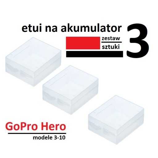 Zdjęcie oferty: etui na akumulator GoPro Hero modele 3-10 - zestaw