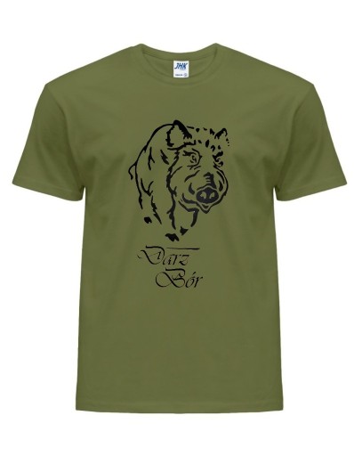 Zdjęcie oferty: Myśliwski t-shirt z grafiką dzika ,męska roz. M