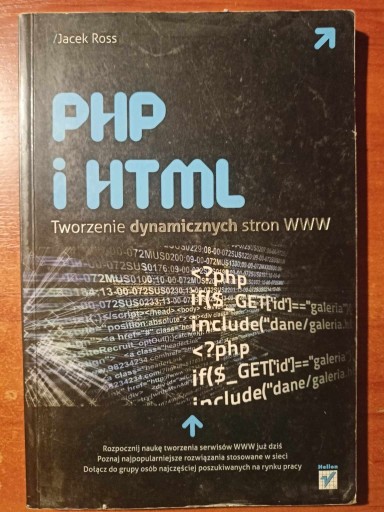 Zdjęcie oferty: Jacek Ross PHP i HTML Tworzenie dynamicznych stron