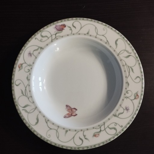 Zdjęcie oferty: 2 x talerz do zupy Butterflies Silesian porcelain