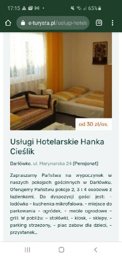 Zdjęcie oferty: Pokoje gościnne w Darłówko, wczasy