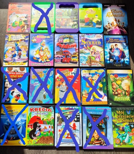 Zdjęcie oferty: 18 kultowych bajek dla dzieci na płytach DVD/ VCD