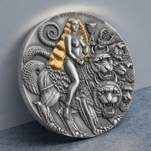 Zdjęcie oferty: Whore of Babylon Apocalypse 3 Oz Silver Coin 3000 