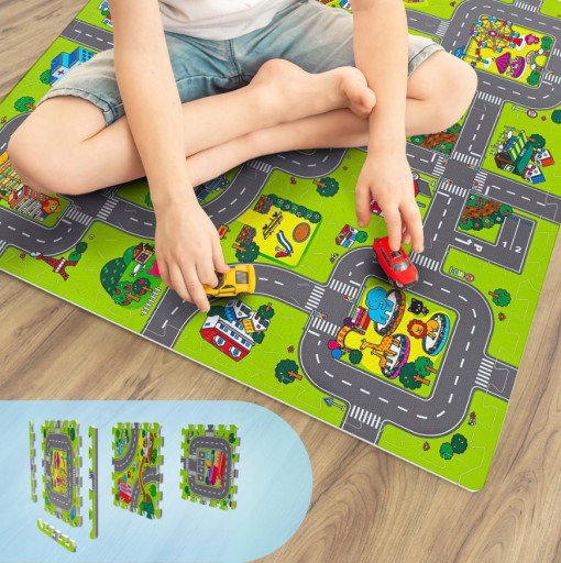 Zdjęcie oferty: Mata edukacyjna dla dzieci City Puzzle piankowe