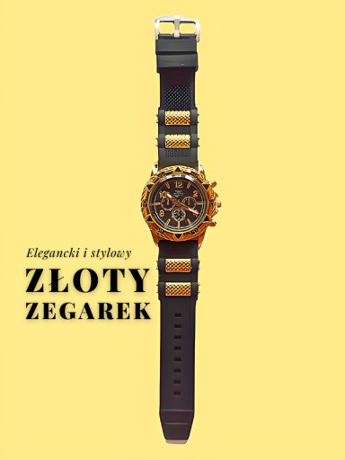 Zdjęcie oferty: Zegarek Męski Elegancki Złoty Kwarcowy Zhowe