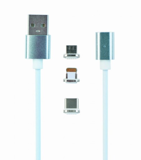 Zdjęcie oferty: Kabel USB wymienne końcówki magnetyczne 3w1, 1m