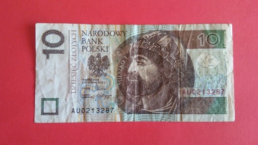 Zdjęcie oferty: 10 ZŁOTYCH 2012 AU0213287 SERIA PRZEJŚCIOWA