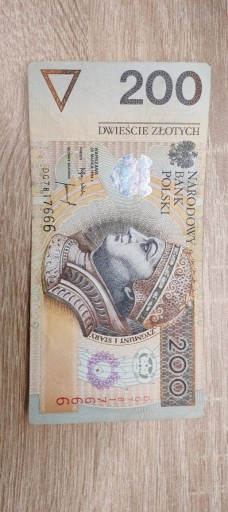 Zdjęcie oferty: Banknot 200 zł ciekawe numery 666 