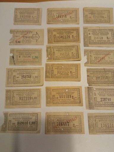 Zdjęcie oferty: Stare bilety komunikacji miejskiej WPK Katowice MPK Bielsko Biała 