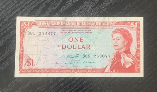 Zdjęcie oferty: Banknot o nominale 1 dolar ze wschodnich Karaibów