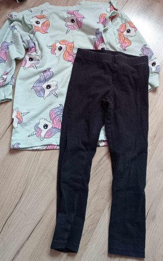 Zdjęcie oferty: Bluza+legginsy komplet dla dziewczynki roz.110 H&M